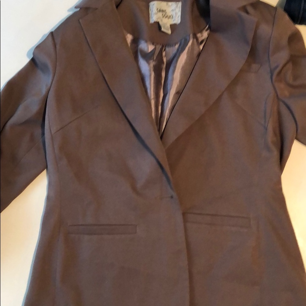 Taupe 3/4 length blazer